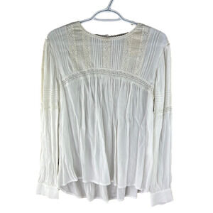 NWT See U  Soon Ivory long sleeve lace blouse